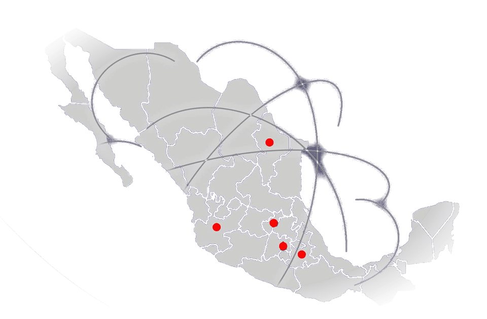 Mapa de cobertura de envíos a todo México